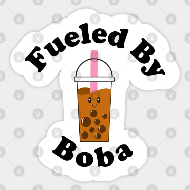 Fueled By Boba Cute Boba Milk Tea Sticker by Kelly Gigi